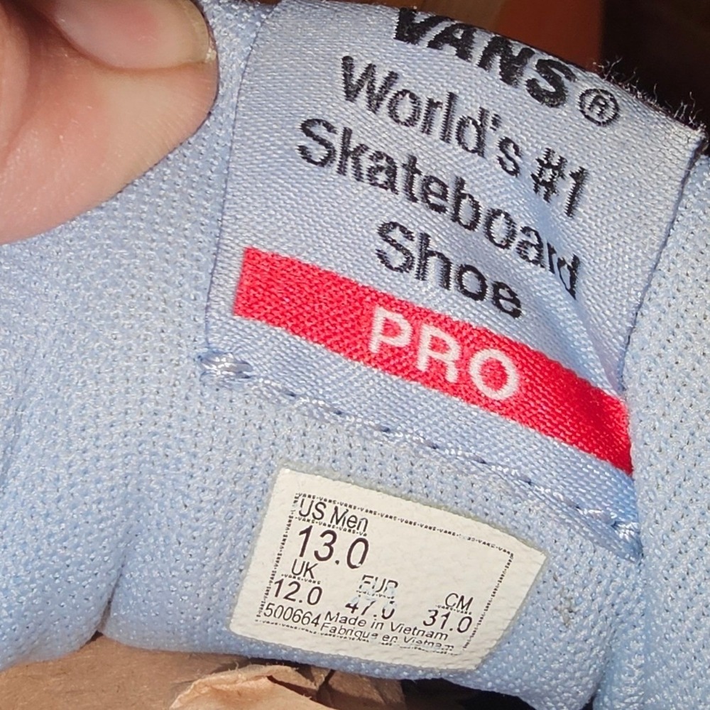 Vans AVE Pro Mens Skate Shoes Size 13 Light Blue Suede Mesh Low Top Casual - Picture 2 of 15